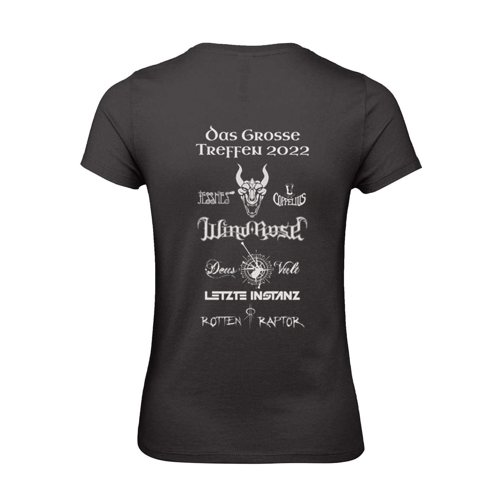 T-Shirt Frauen Das Grosse Treffen Line Up 2022 - Jessnes, Coppelius, Windrose, Deus Vult, Letzte Instanz, Rotten Raptor - Das Fantasy Festival